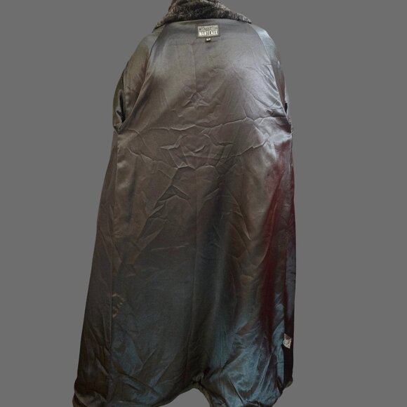 Vintage 90s Y2K Black Full Length Faux Fur Coat Size M Plush Velvety Glam Winter - Picture 11 of 13